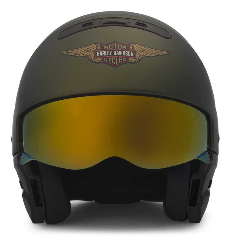 Harley-Davidson Men's Marshall 3-IN-1 X04 Helmet, Matte Green 97173-22VX - Wisconsin Harley-Davidson