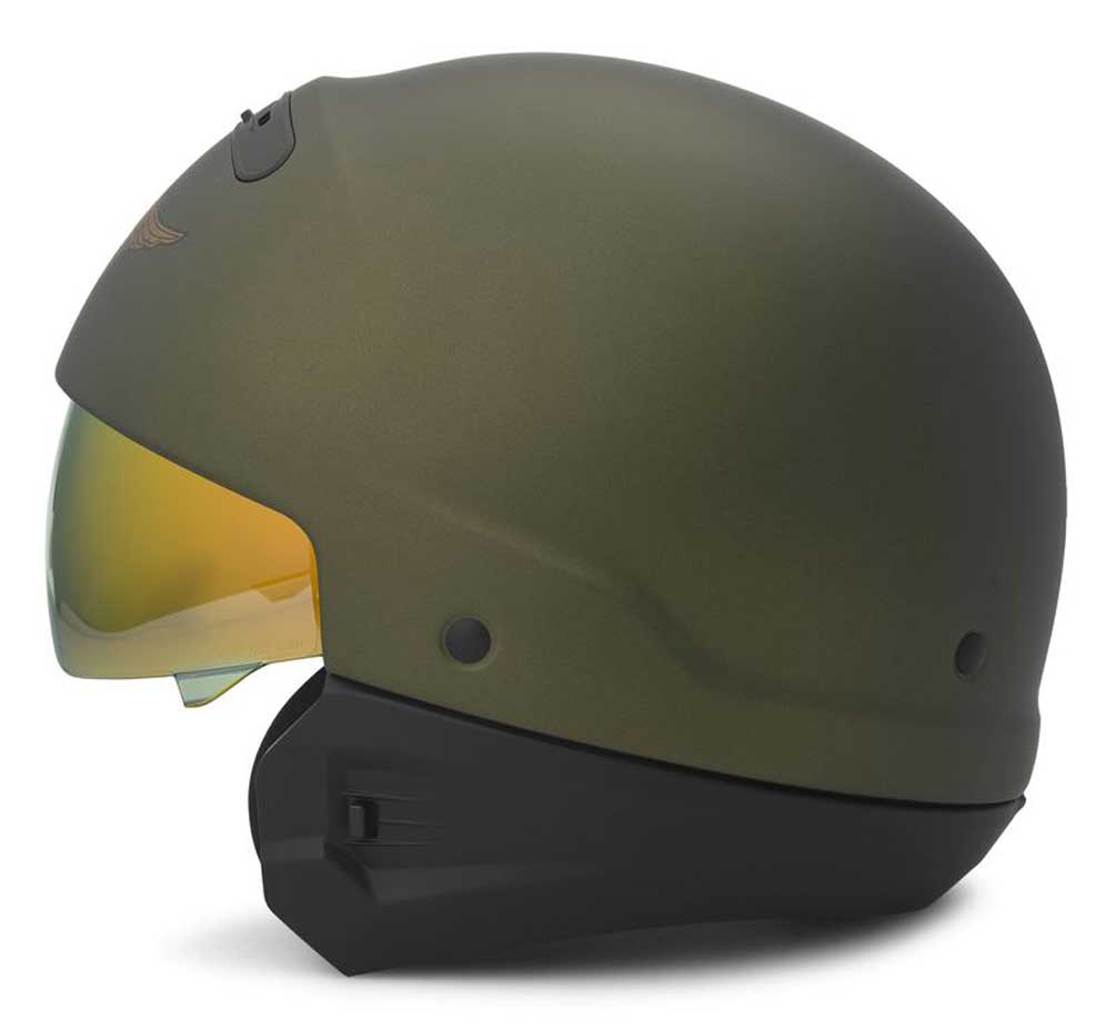 Harley-Davidson Men's Marshall 3-IN-1 X04 Helmet, Matte Green 97173-22VX - Largest Selection of Harley-Davidson Products