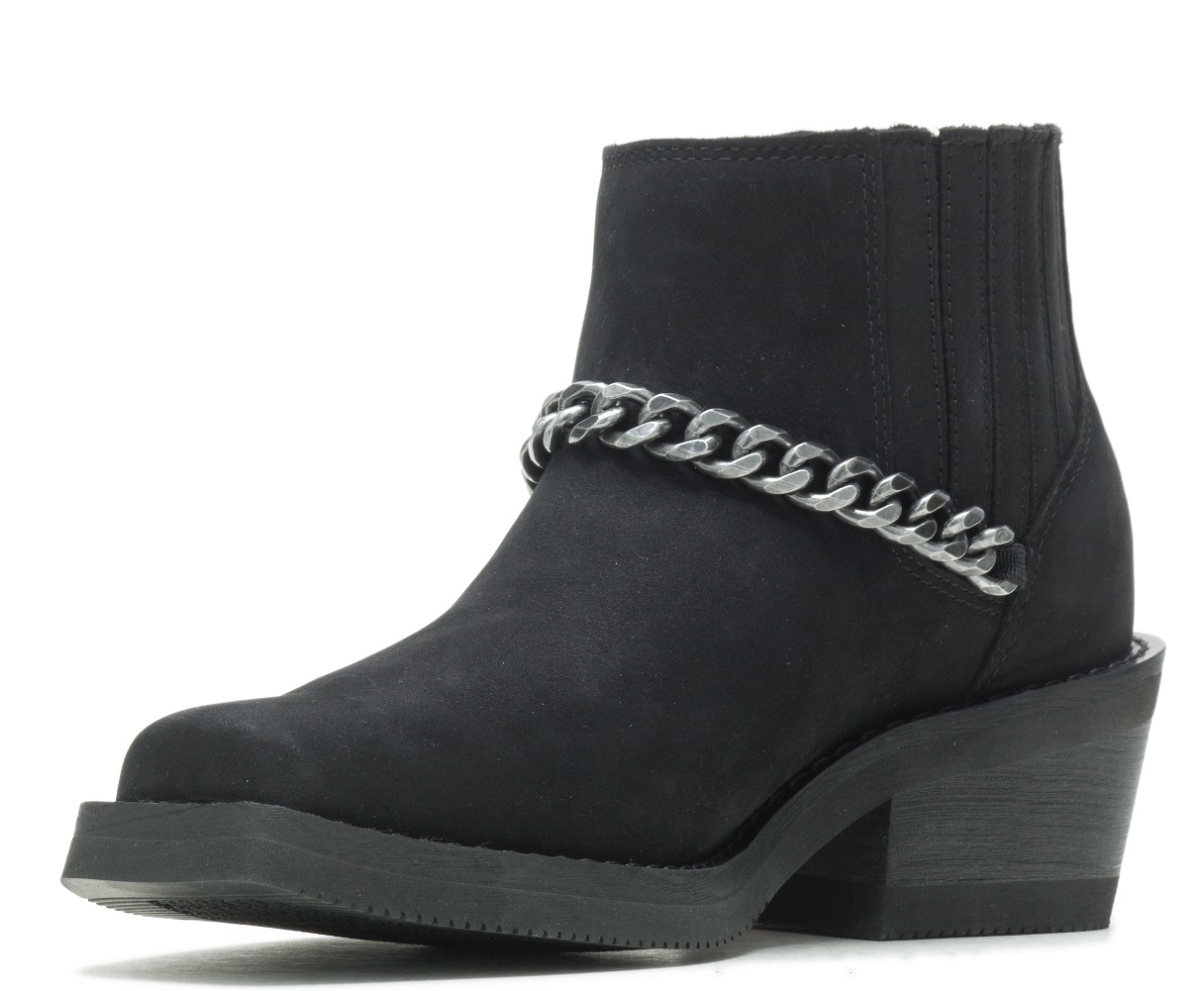 Harley-Davidson Free Shipping - Harley-Davidson Women's Korsen Chain Black or Brown Leather Ankle Boots D87241 - Free Shipping on many products plus Orders Over $99