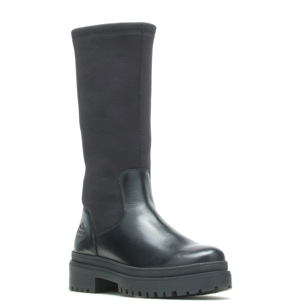 Harley-Davidson Women's Lenora 12-In. Black Leather Fashion Boots D84783 - Wisconsin Harley-Davidson