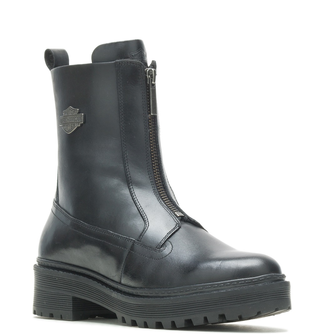 Harley-Davidson Carney Front Zip Women's Shoes Black : 8 B - Medium