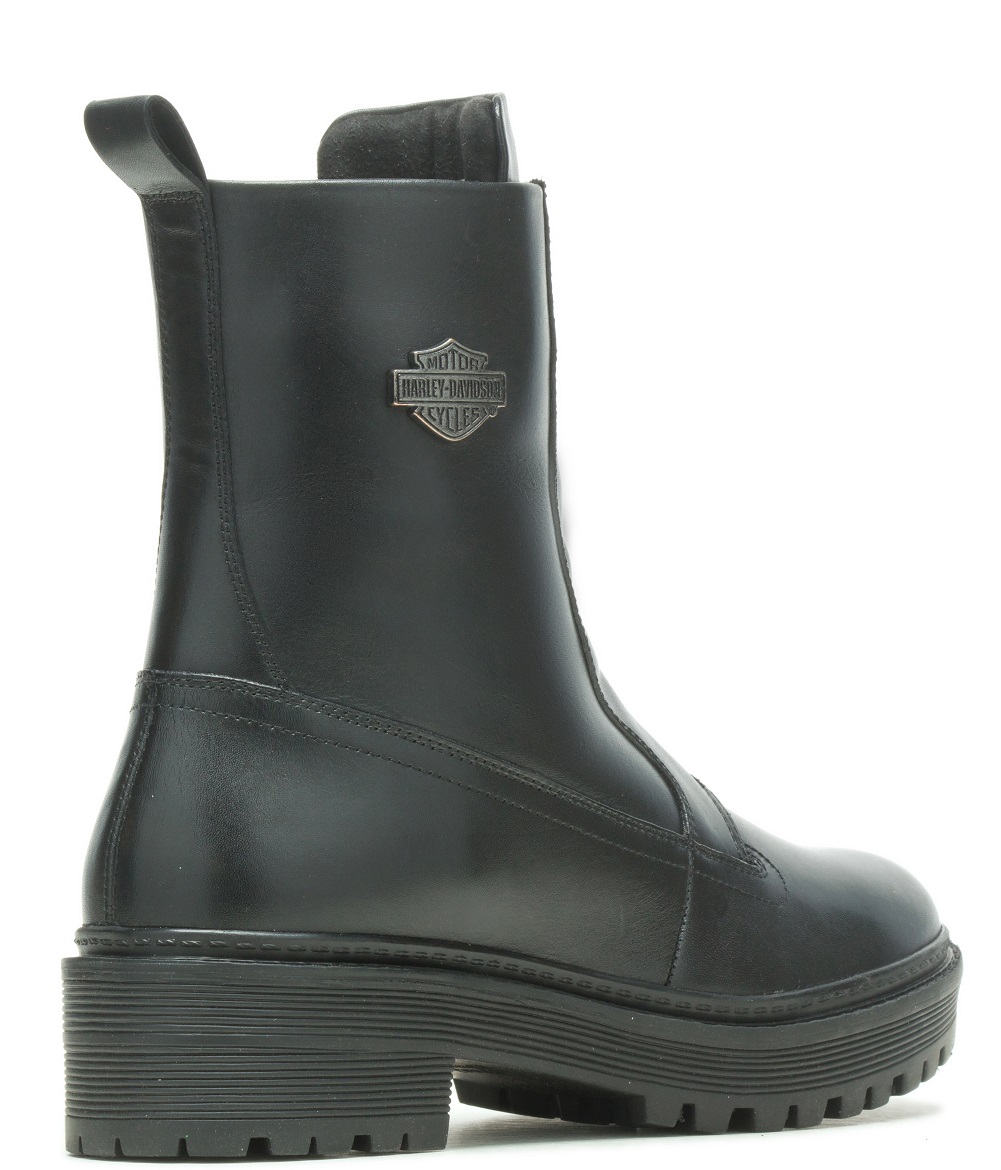 Harley-Davidson Women's Carney Front-Zip Black Leather Fashion Boots D84785 - No Hassle Returns at Wisconsin Harley