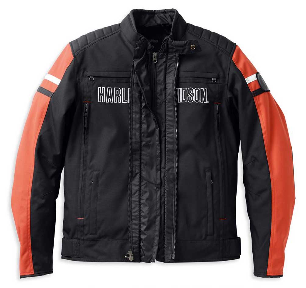 Harley-Davidson Men's Hazard Waterproof Textile Jacket, Black 98126-22VM - Largest Selection of Harley-Davidson Products