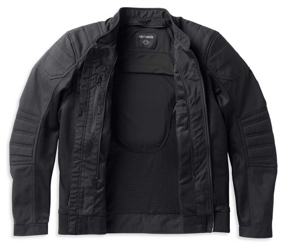 Harley-Davidson® Men's Zephyr Mesh Jacket w/ Zip-Out Liner, Black