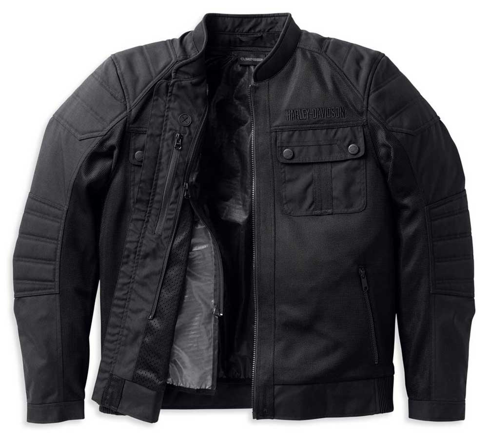 Harley-Davidson Men's Zephyr Mesh Jacket w/ Zip-Out Liner, Black 98130-22VM - Largest Selection of Harley-Davidson Products