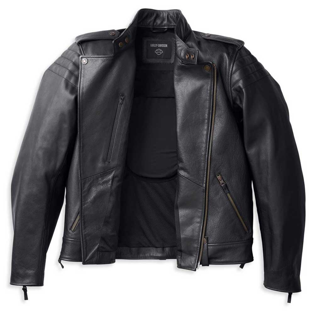 Harley-Davidson® Men's Big Sur Midweight Leather Jacket, Black