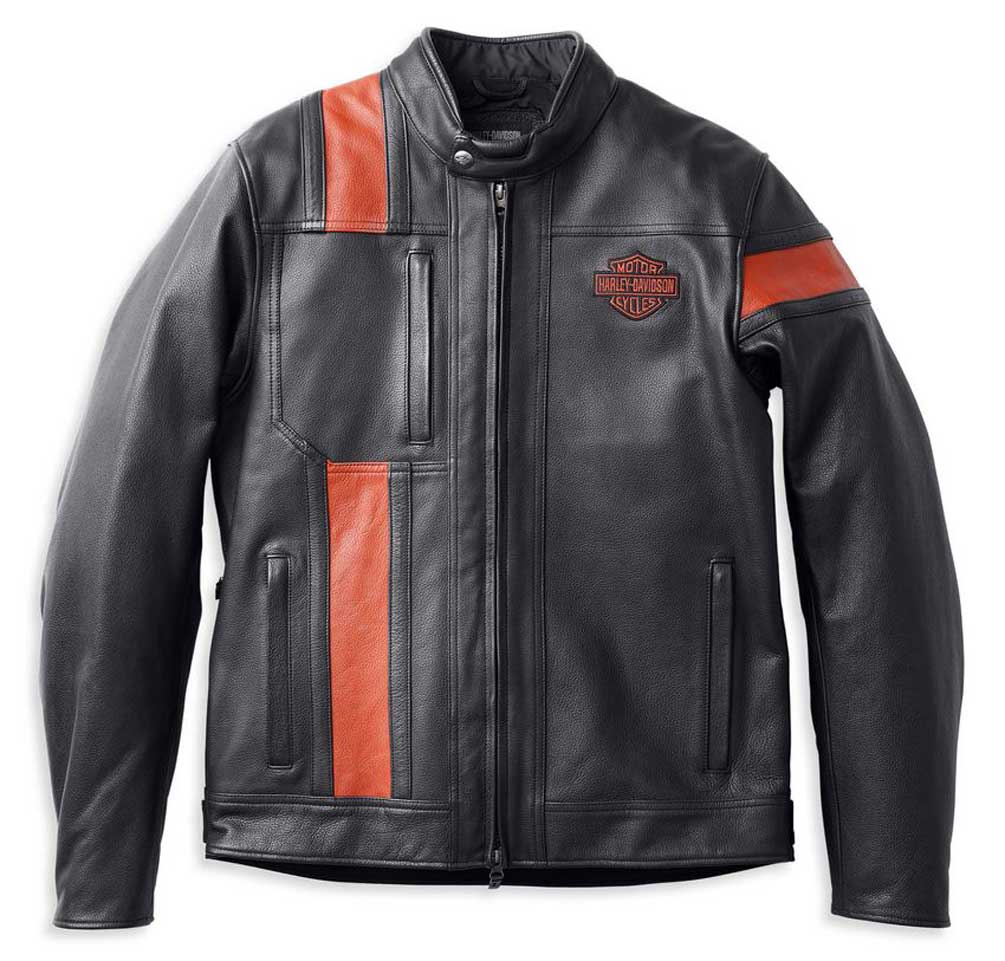 Harley-Davidson® Men's Hwy-100 Waterproof Leather Jacket, Black