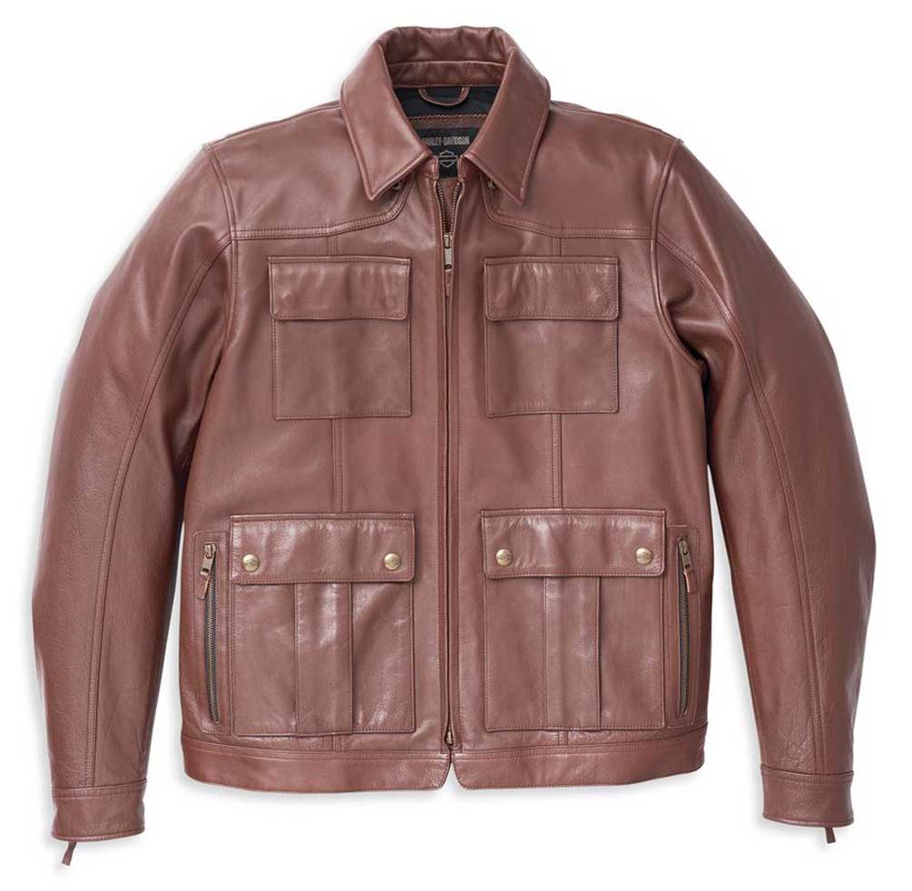 FIDELITY M43 ジャケット/ oldjoe reddish brown Harley-Davidson® Men's Portage Midweight Leather Jacket