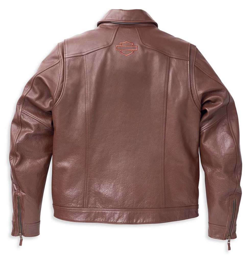 Harley-Davidson® Men's Portage Midweight Leather Jacket - Brown