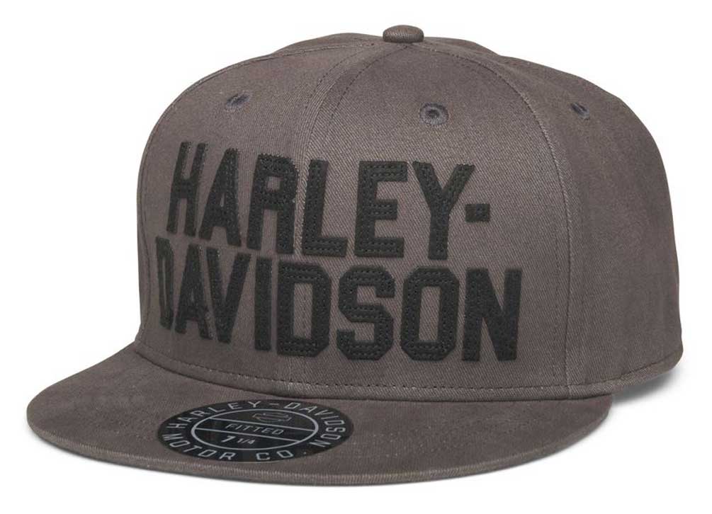 Harley-Davidson® Men's H-D Felt Block Fitted Baseball Cap - Gray