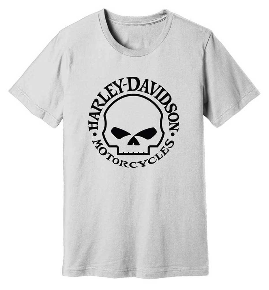 Harley-Davidson Men's Willie G Skull Short Sleeve Graphic Tee - White 99023-22VM - Wisconsin Harley-Davidson