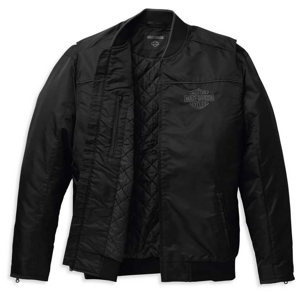 Harley-Davidson ボタンパーカー 1999年USA製 ブラック Harley-Davidson® Women's Pink Label 3-in-1 Bomber Jacket