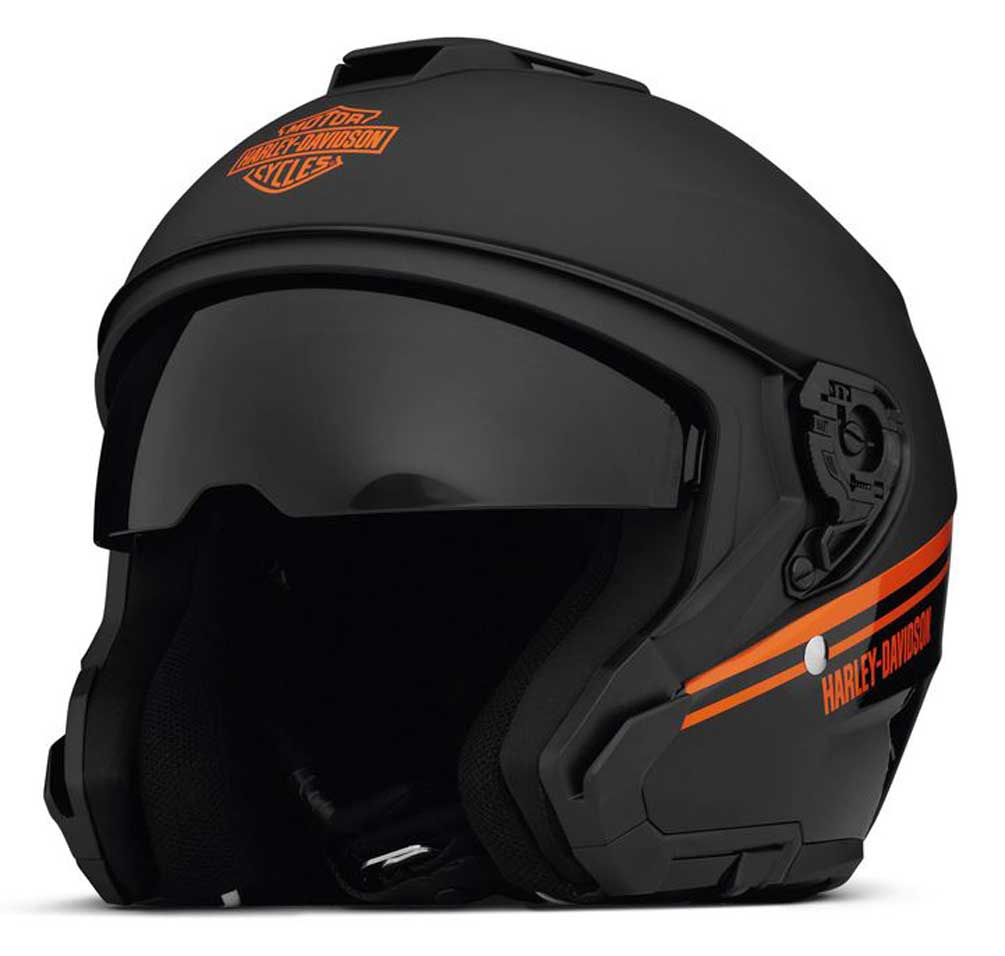 Harley-Davidson® Maywood II Sun Shield H33 Stripe 3/4 Helmet - Black  98158-22VX