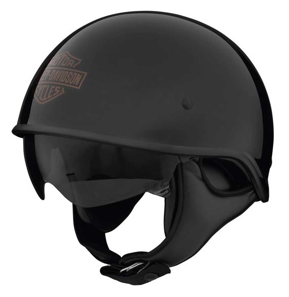 Harley-Davidson® Unisex Ventura Sun Shield X06 Half Helmet - Black