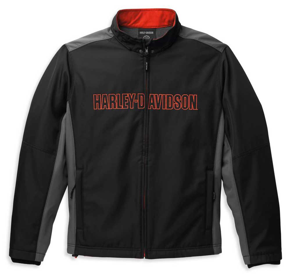 Harley-Davidson Men's Bar & Shield Hooded Softshell Jacket, Black 98403-22VM - No Hassle Returns at Wisconsin Harley