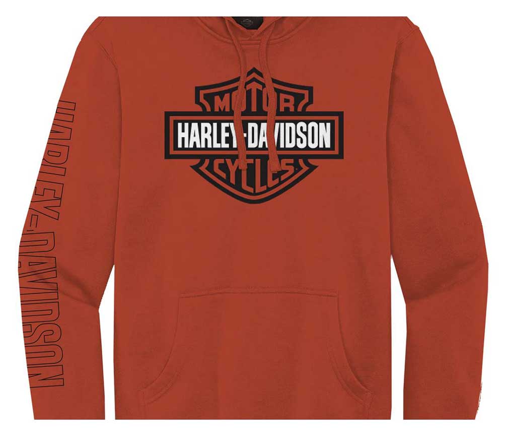 Harley-Davidson Free Shipping - Harley-Davidson Men's Hallmark B&S Pullover Hoodie, Vintage Orange 99042-22VM - Free Shipping on many products plus Orders Over $99