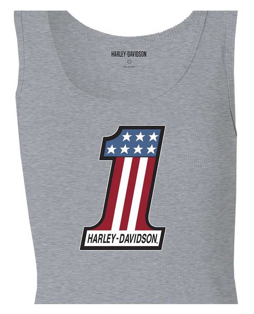 Harley-Davidson Free Shipping - Harley-Davidson Women's Ultra Classic #1 Sleeveless Tank Top, Gray 99110-22VW - Free Shipping on many products plus Orders Over $99