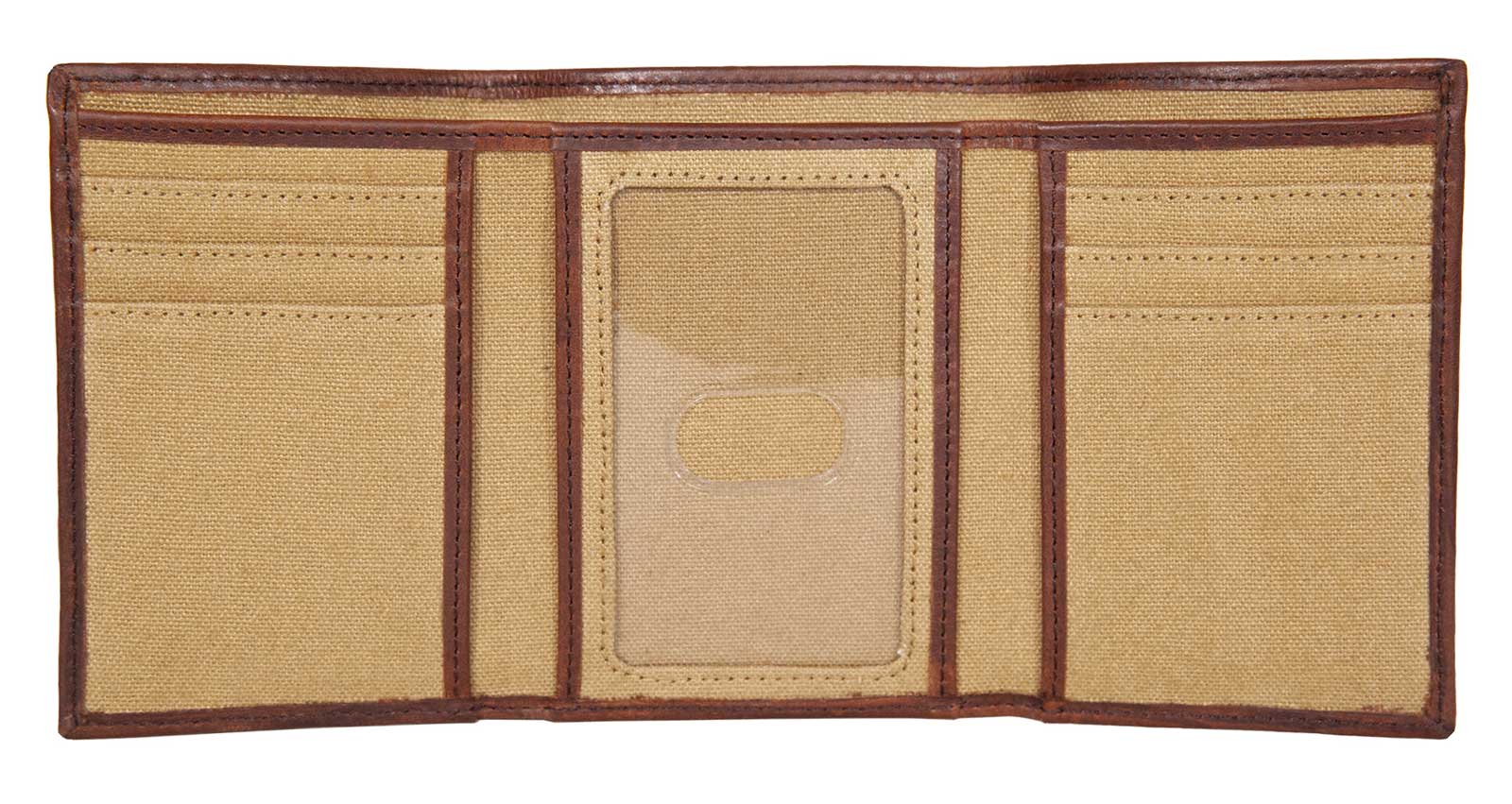 Harley-Davidson® Men's Patch Cotton Canvas & Leather Tri-Fold RFID