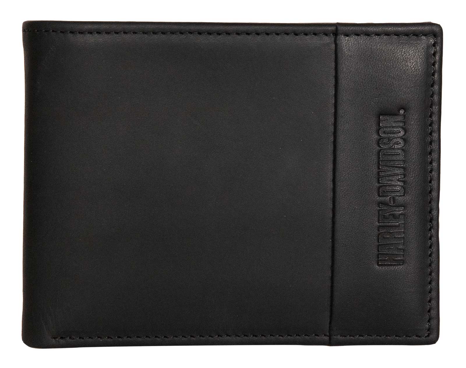Wallet - Black leather bi-fold wallet