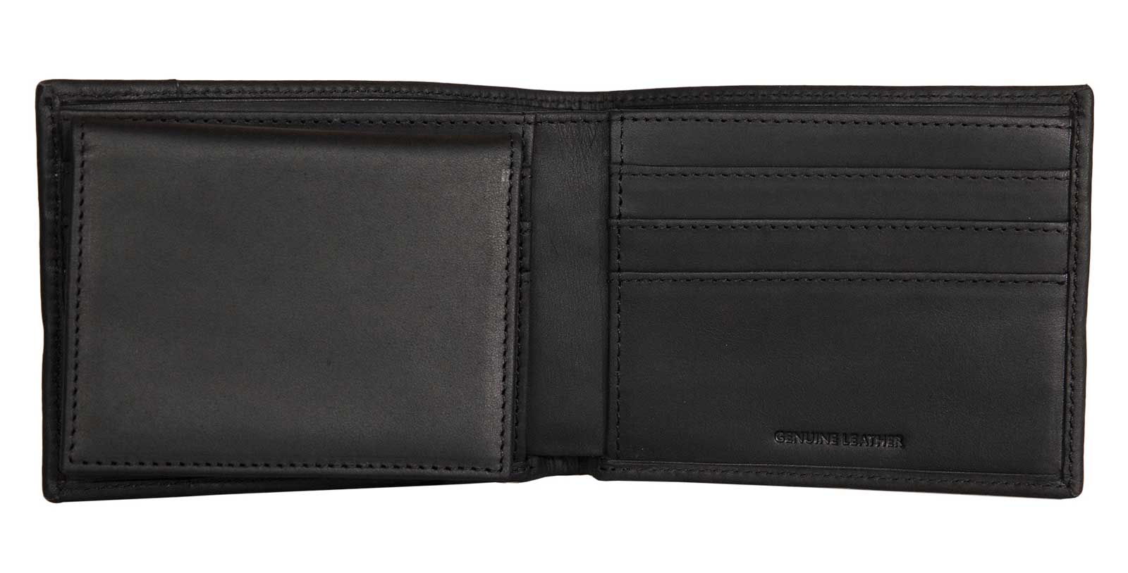 Men Genuine Leather Bi-Fold Wallet