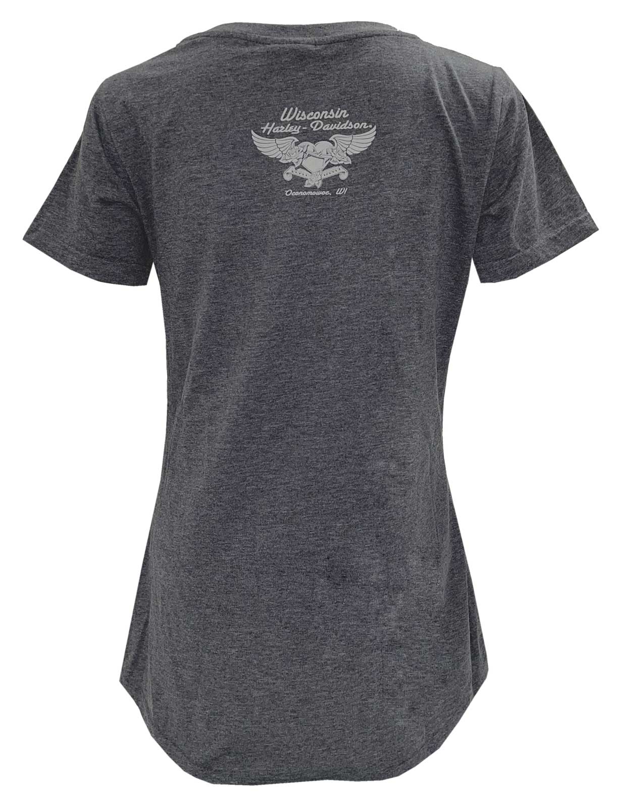 Harley-Davidson Free Shipping - Harley-Davidson Women's Metallic Willie G Skull Round Neck Short Sleeve Tee - Free Shipping on many products plus Orders Over $99