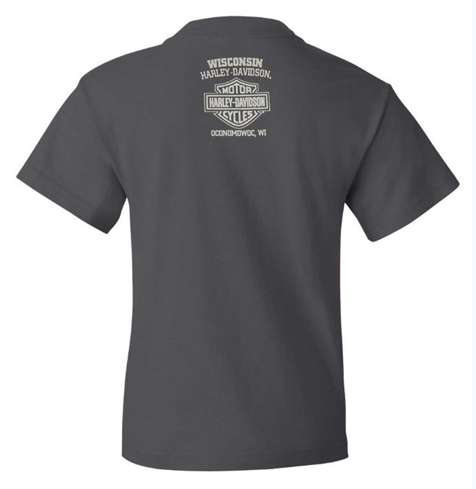 Harley-Davidson Free Shipping - Harley-Davidson Boys Colossal Short Sleeve Cotton Tee, Toddler & Youth, Charcoal - Free Shipping on many products plus Orders Over $99