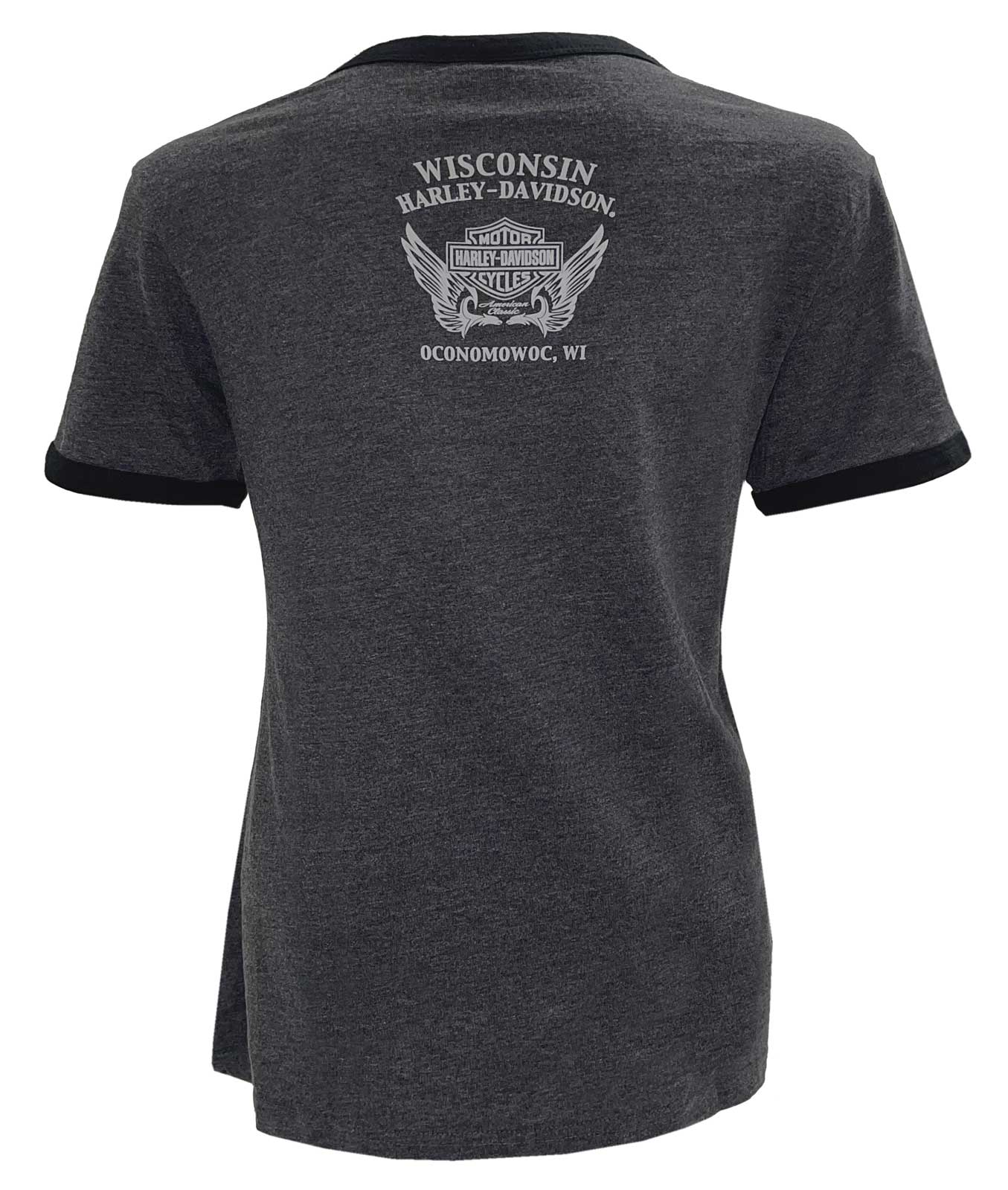 Harley-Davidson Free Shipping - Harley-Davidson Women's Embellished B&S Short Sleeve Tee - Heather Gray/Black - Free Shipping on many products plus Orders Over $99