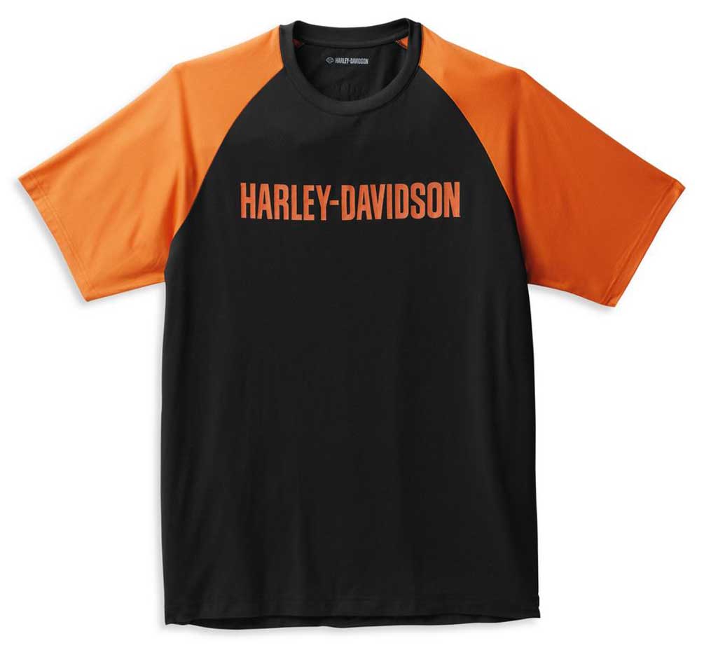 Harley-Davidson® Men's Performance Short Sleeve Colorblock Tee - Black  99063-22VM