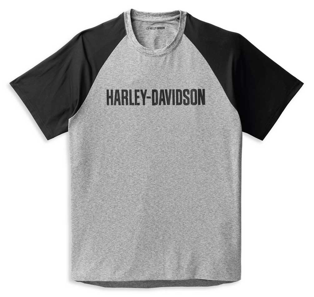 Harley-Davidson Men's Performance Short Sleeve Colorblock Tee - Gray 99065-22VM - Wisconsin Harley-Davidson