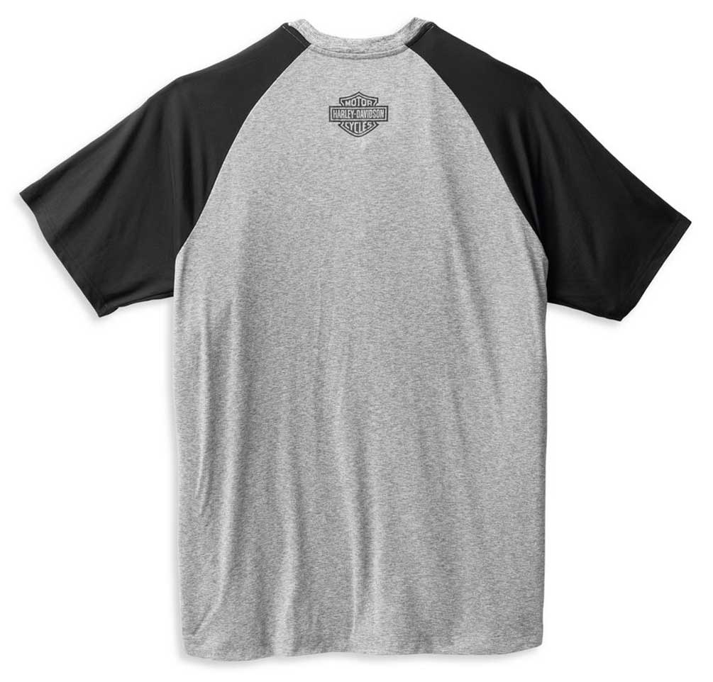 Harley-Davidson Free Shipping - Harley-Davidson Men's Performance Short Sleeve Colorblock Tee - Gray 99065-22VM - Free Shipping on many products plus Orders Over $99