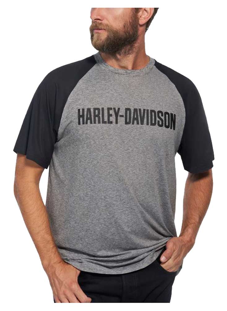 Harley-Davidson Men's Performance Short Sleeve Colorblock Tee - Gray 99065-22VM - No Hassle Returns at Wisconsin Harley