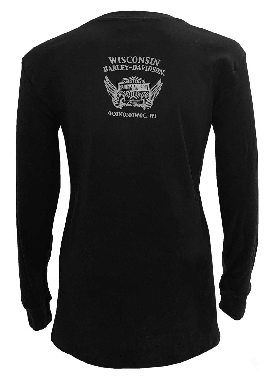Harley-Davidson Free Shipping - Harley-Davidson Women's Silver Chrome Long Sleeve Cotton Shirt - Black - Free Shipping on many products plus Orders Over $99