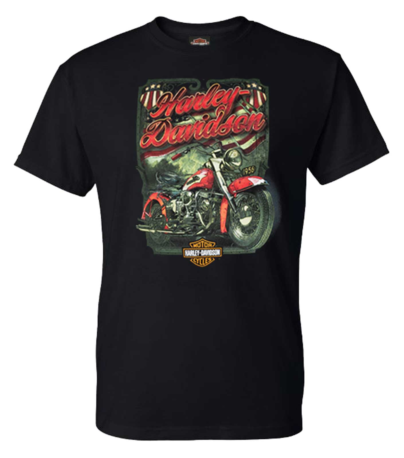 Harley-Davidson Men's Domestic Motorcycle Crew-Neck Short Sleeve Cotton T-Shirt - Wisconsin Harley-Davidson