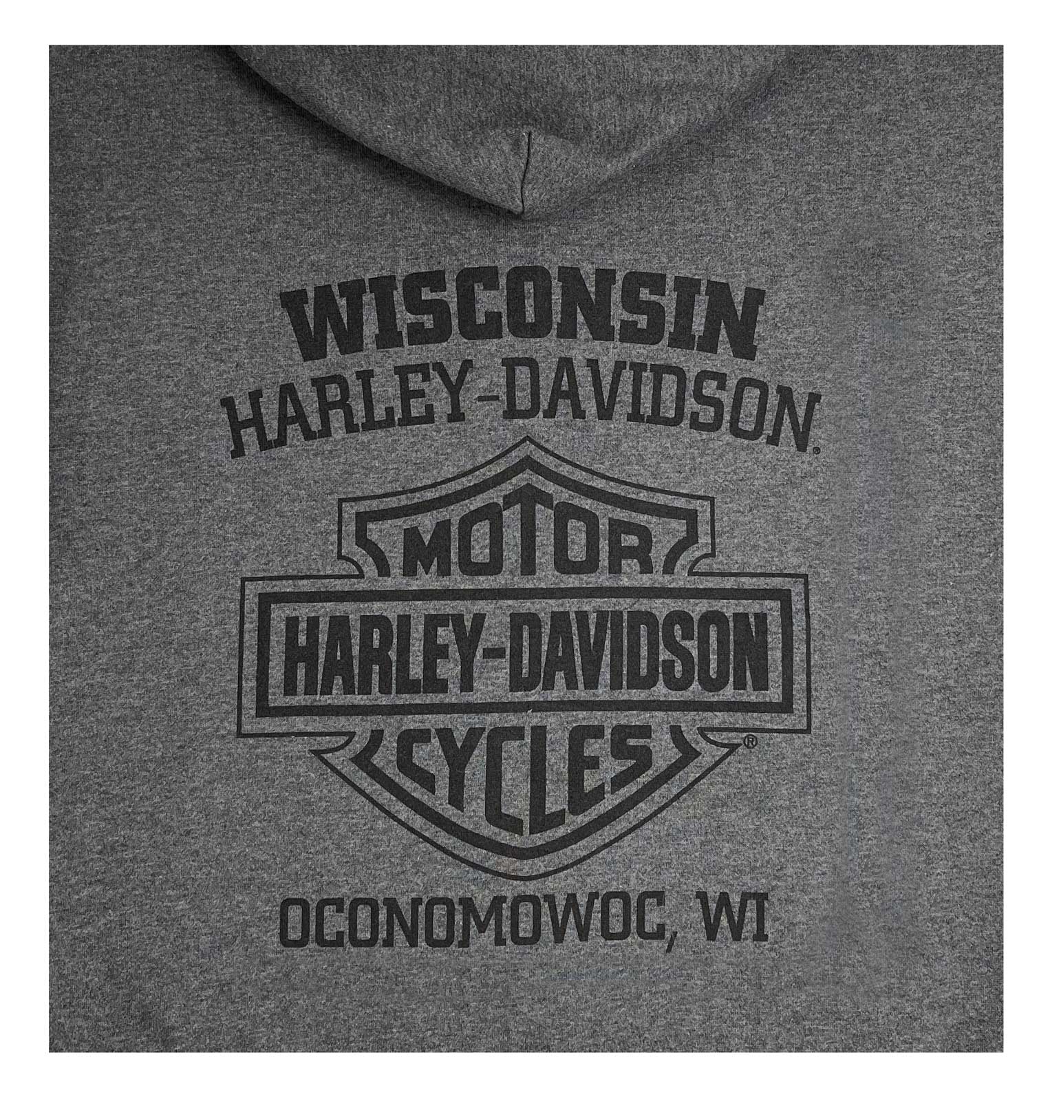 Harley-Davidson Free Shipping - Harley-Davidson Men's Sentinel Zip-Up Fleece Hooded Sweatshirt - Charcoal - Free Shipping on many products plus Orders Over $99