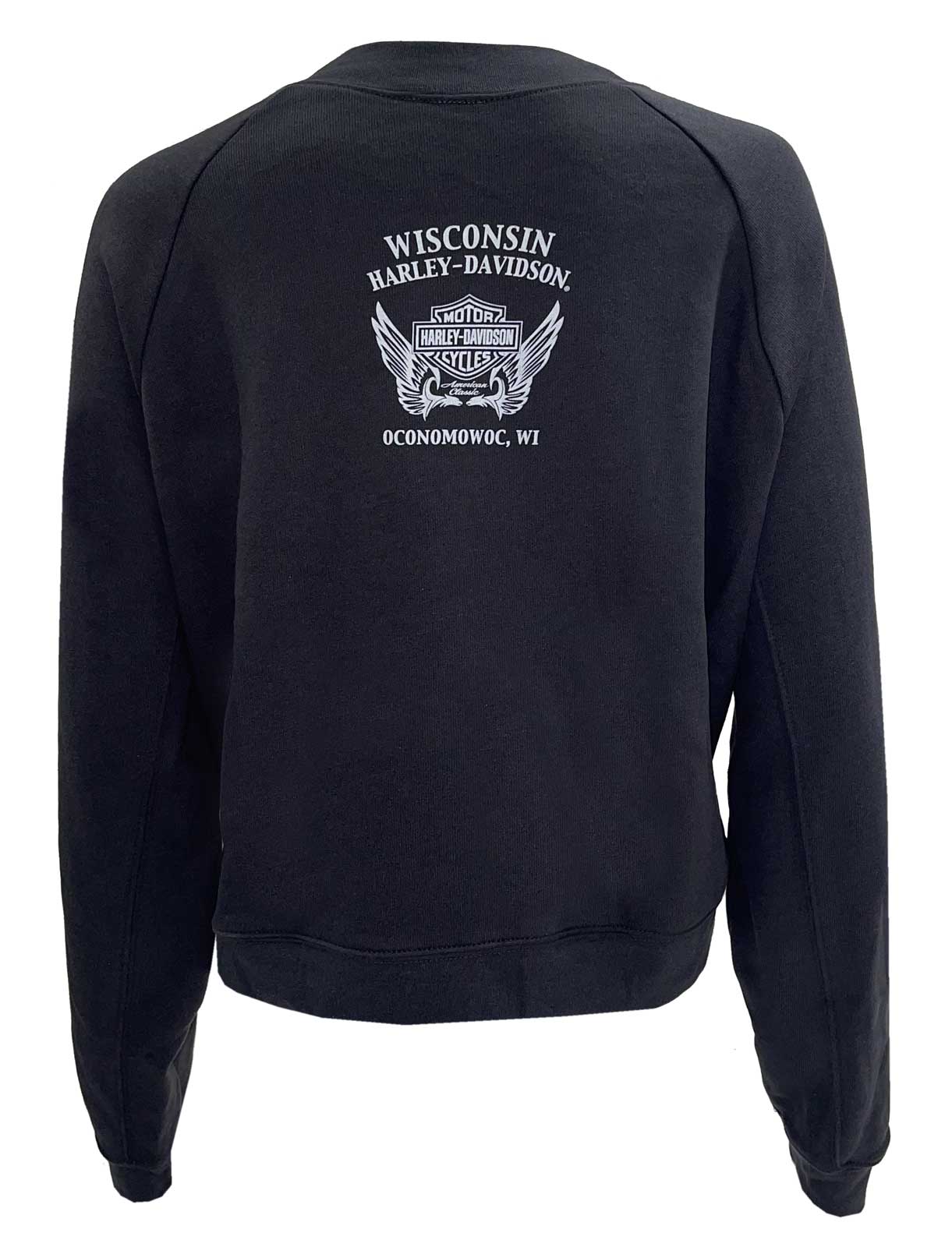 Harley-Davidson Free Shipping - Harley-Davidson Women's Embellished Sun Rays Cropped Fleece Pullover - Black - Free Shipping on many products plus Orders Over $99