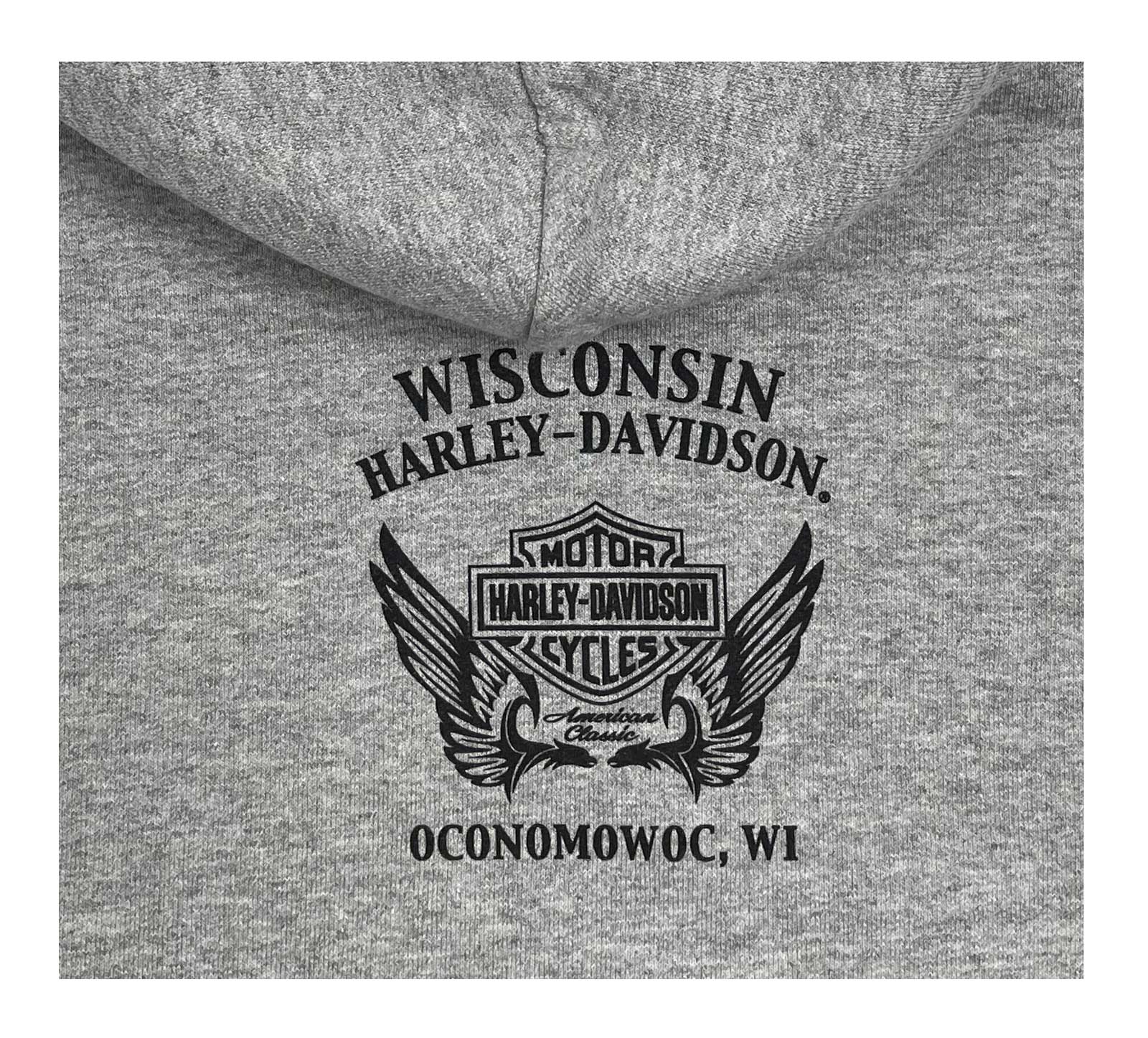Harley-Davidson Free Shipping - Harley-Davidson Women's Fancy Script Poly-Blend Pullover Hoodie - Heather Gray - Free Shipping on many products plus Orders Over $99