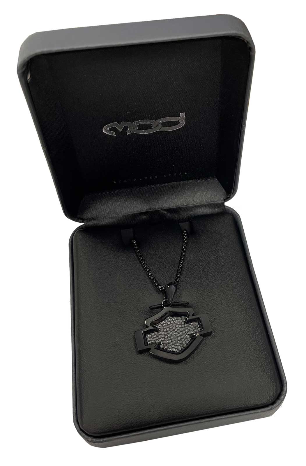 Harley-Davidson Free Shipping - Harley-Davidson Men's Asphalt B&S Outline Chain Necklace - Black Stainless Steel - Free Shipping on many products plus Orders Over $99