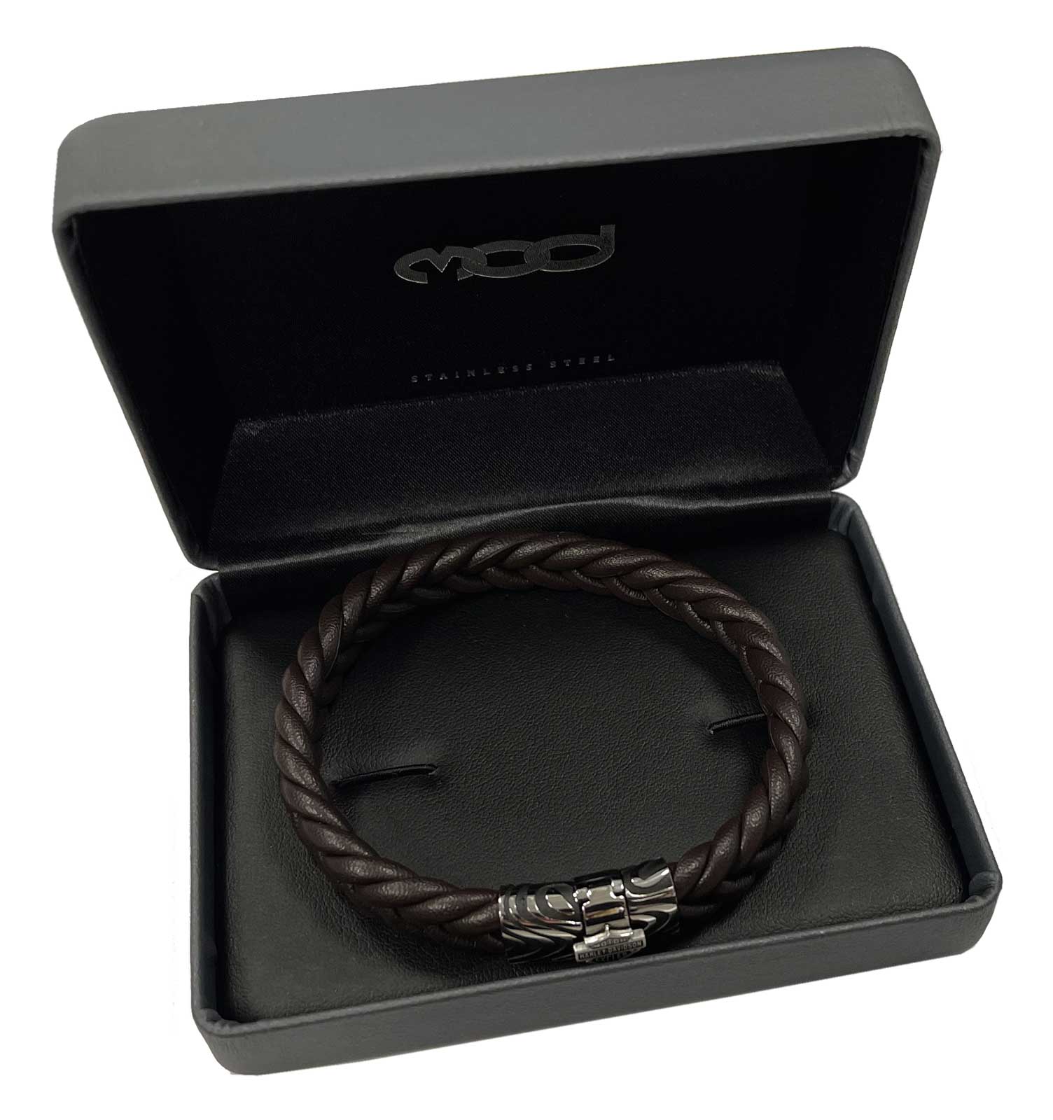 Harley-Davidson Free Shipping - Harley-Davidson Men's Driftwood B&S Flat Braided Leather Bracelet - Brown - Free Shipping on many products plus Orders Over $99