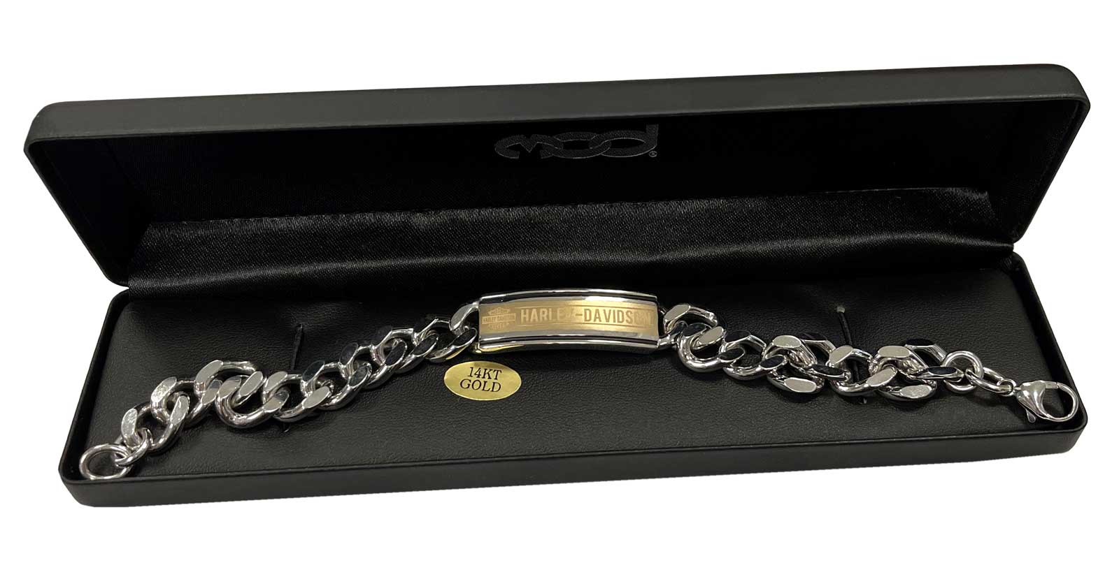 Harley-Davidson Free Shipping - Harley-Davidson Men's Classic Curb Link Bracelet - Sterling Silver & Gold - Free Shipping on many products plus Orders Over $99