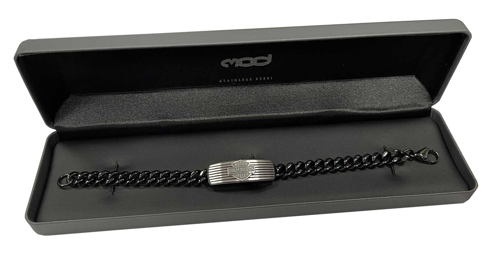 Harley-Davidson Free Shipping - Harley-Davidson Men's Black Edge Curb Link Chain Bracelet - Stainless Steel - Free Shipping on many products plus Orders Over $99