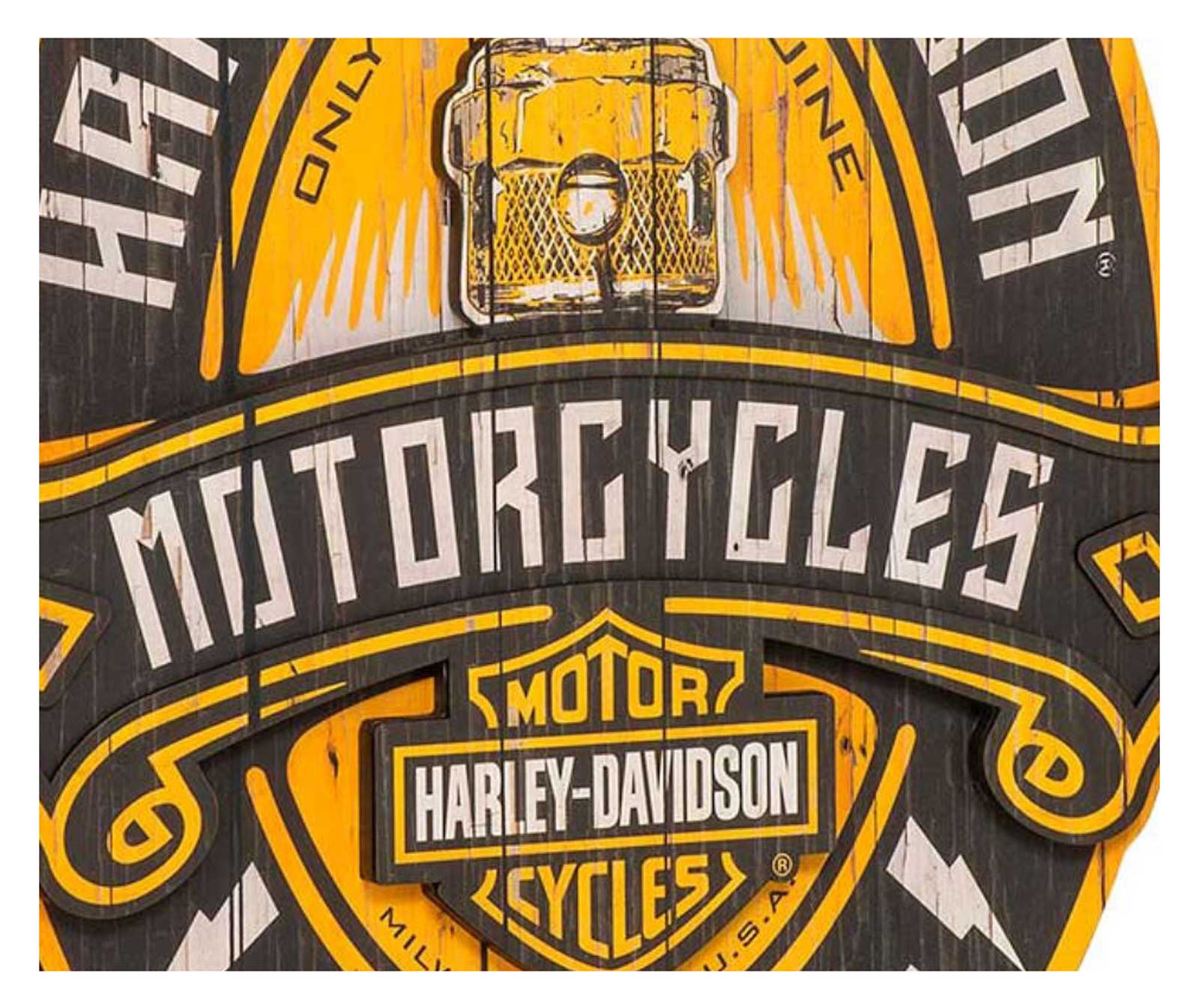 Harley-Davidson Free Shipping - Harley-Davidson Distressed Spark Plug Oval Wooden Pub Sign - Black/Orange - Free Shipping on many products plus Orders Over $99