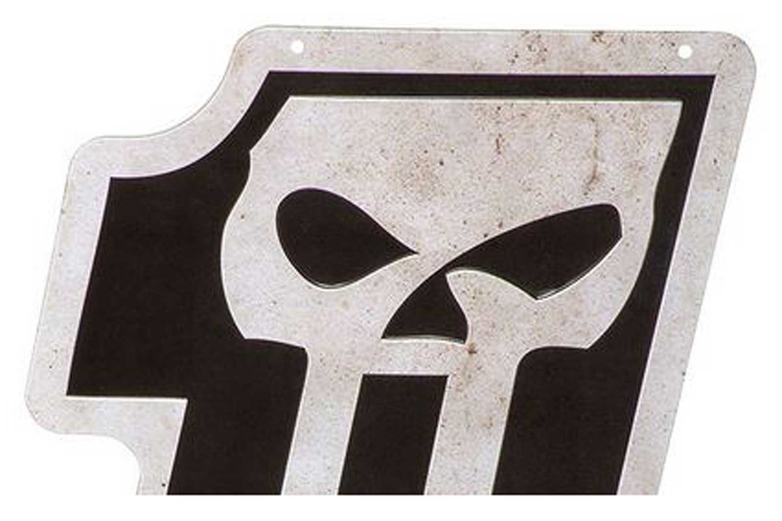 Harley-Davidson® Embossed Tin Sign, Shaped #1 Skull Logo, 12.75 x