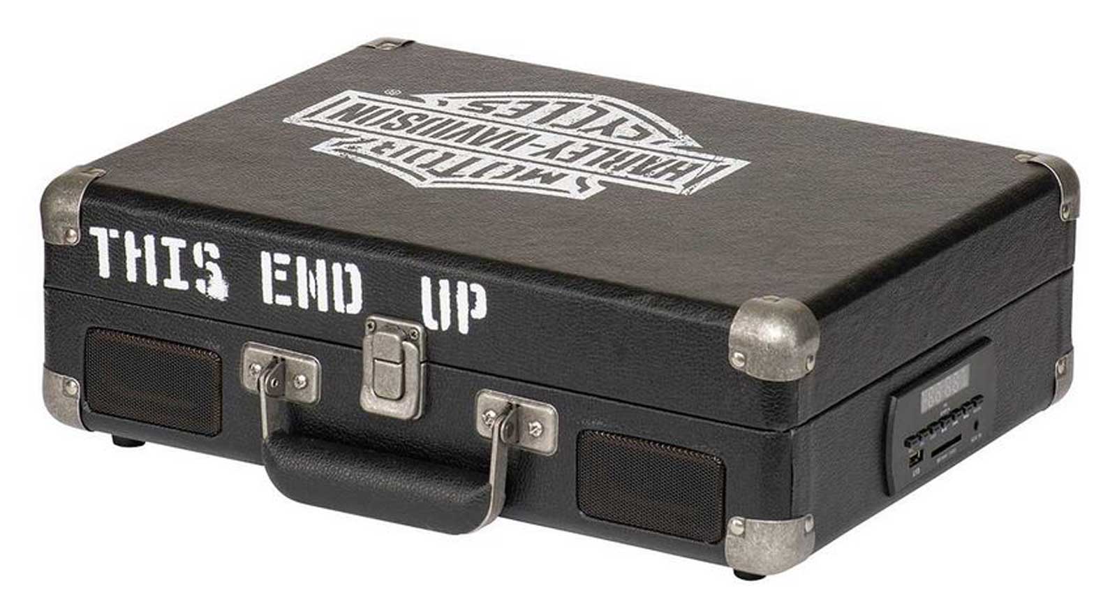 Harley-Davidson Free Shipping - Harley-Davidson Vintage Portable Record Player, Bar & Shield Logo Trunk Inspired - Free Shipping on many products plus Orders Over $99