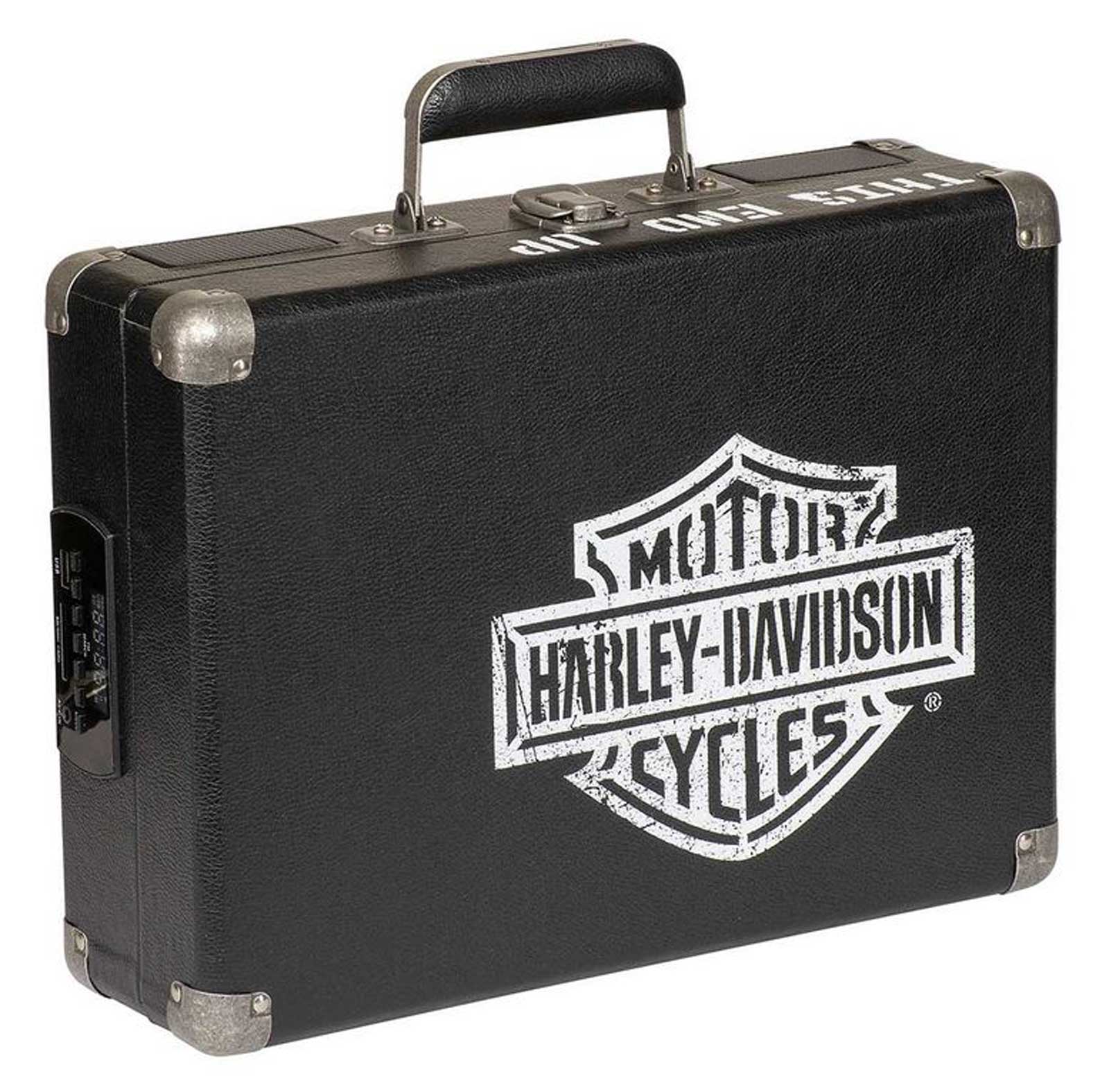 Harley-Davidson® Vintage Portable Record Player, Bar & Shield Logo