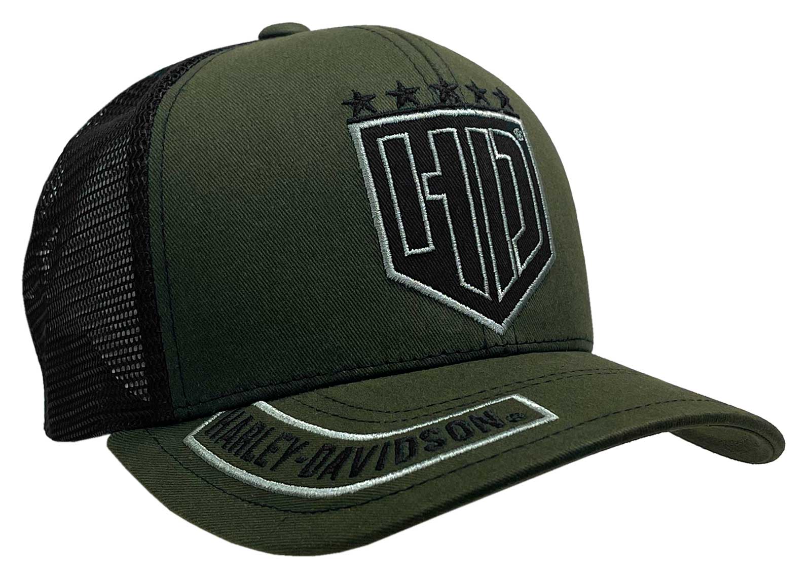 Harley-Davidson Men's H-D Badge Colorblocked Trucker Baseball Cap - Wisconsin Harley-Davidson