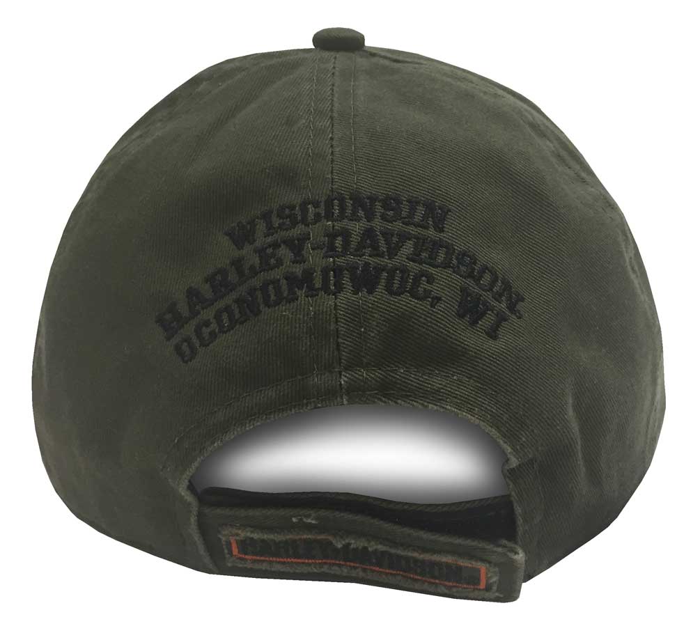 Harley-Davidson Free Shipping - Harley-Davidson Men's Embroidered Long Bar & Shield Baseball Cap, Olive - Free Shipping on many products plus Orders Over $99