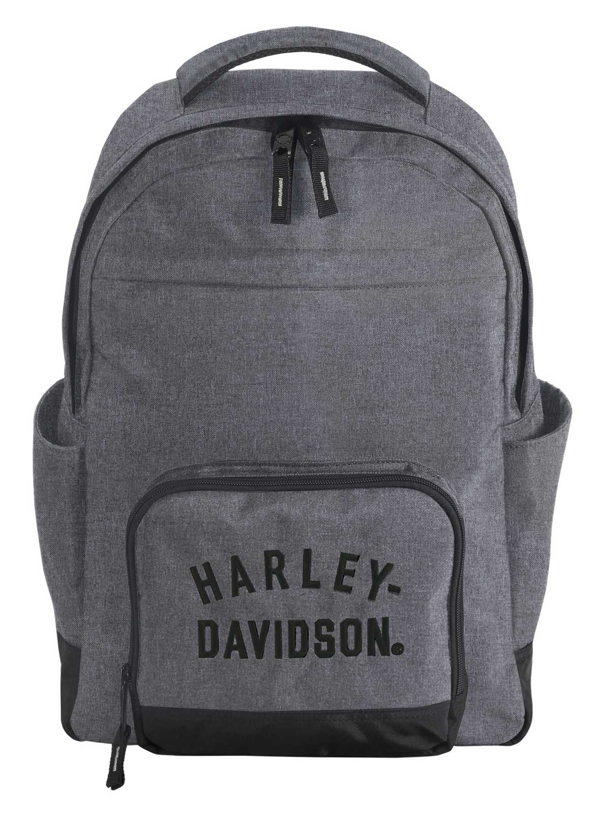 Harley-Davidson Rugged Twill Water-Resistant Polyester Backpack - Heather Gray - Wisconsin Harley-Davidson