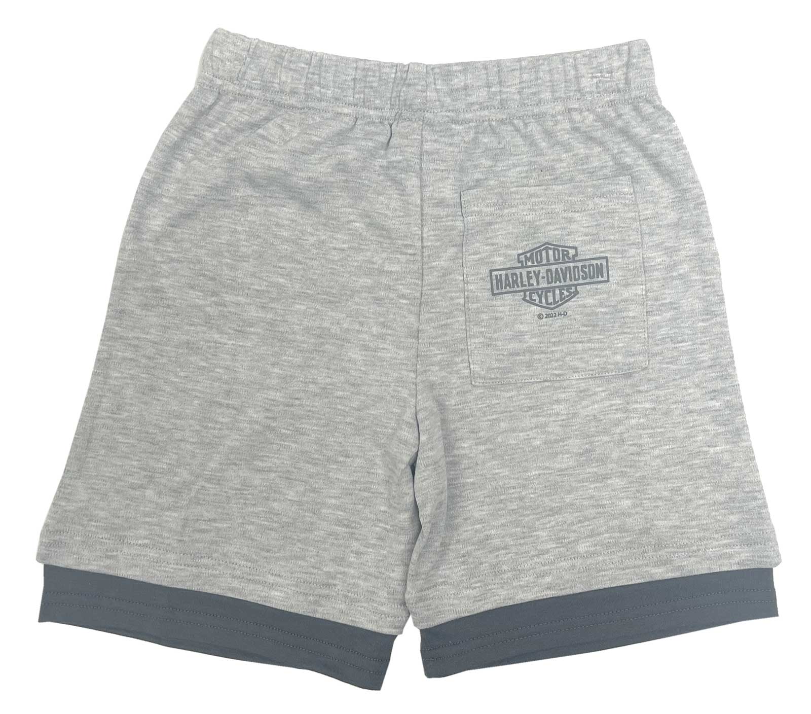 Harley-Davidson Free Shipping - Harley-Davidson Little Boys' H-D Script Double Layered Stretch Shorts - Gray - Free Shipping on many products plus Orders Over $99