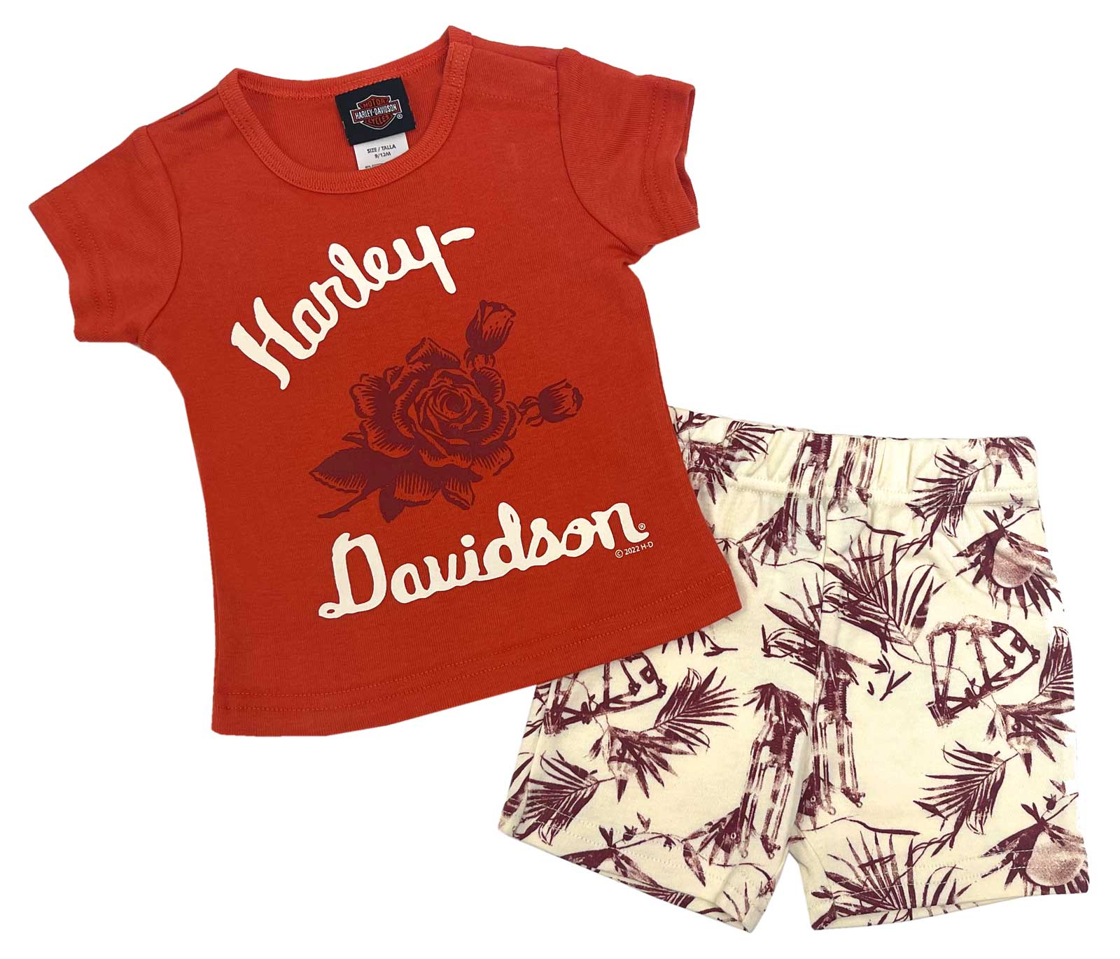 Harley-Davidson Baby Girls' Pink Interlock Glitter Bar & Shield Pants | 4000603