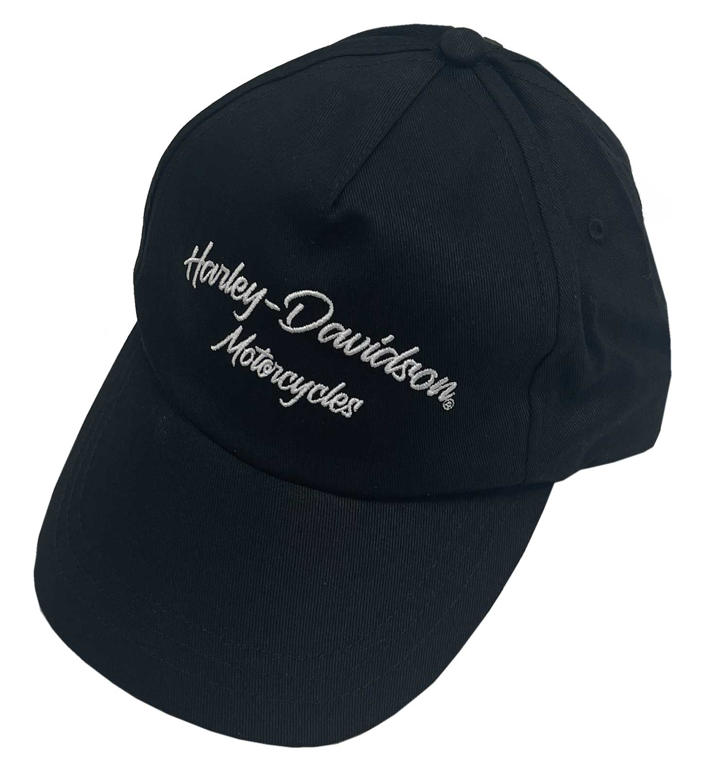 Harley-Davidson Little Girls' Twill Embroidered H-D Toddler Baseball Cap - Black - Wisconsin Harley-Davidson